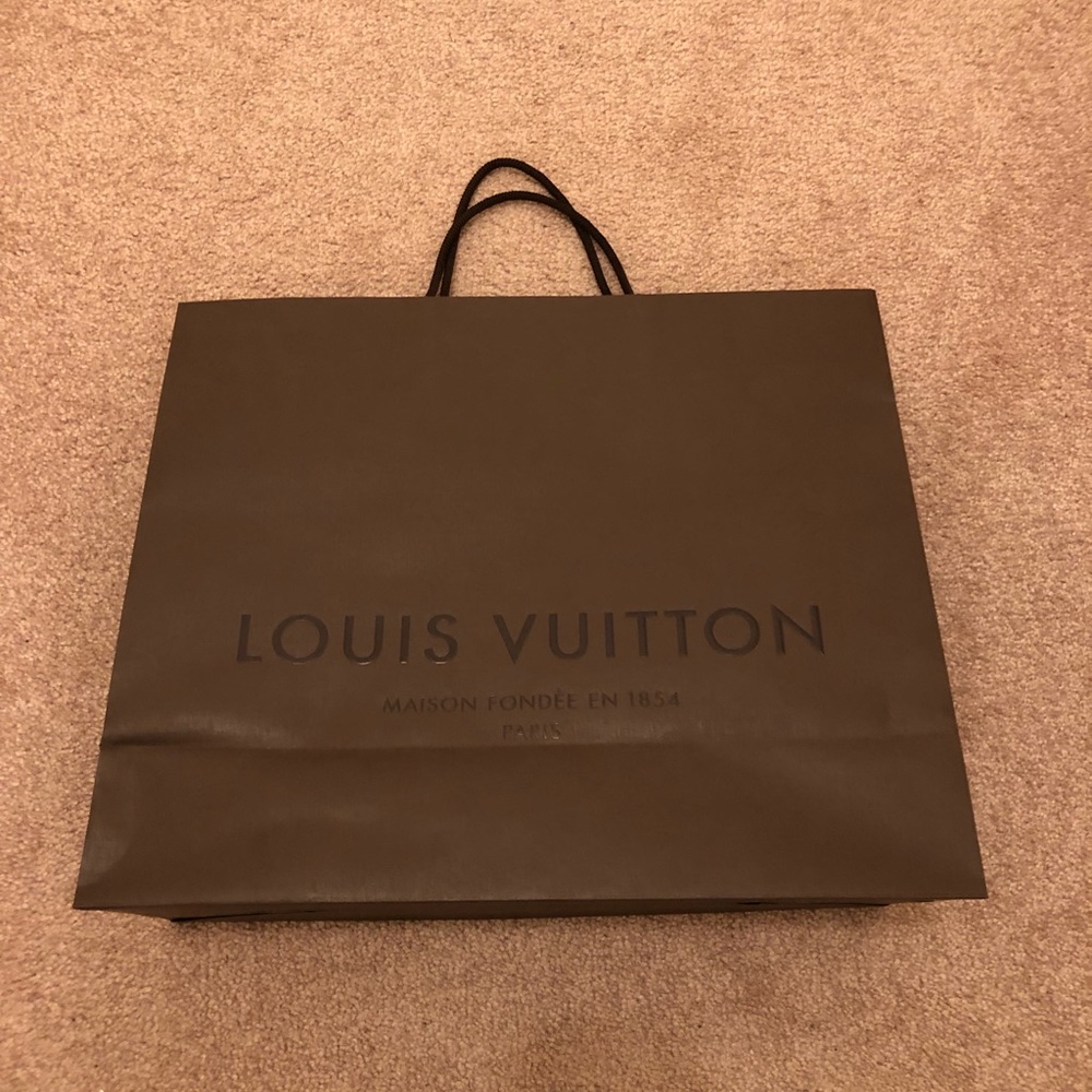Louis Vuitton shopping bag.